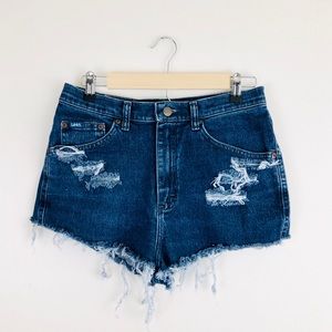 Lee Shorts - Vintage Lee Hand Distressed Cut Off Shorts Lee Shorts - Vintage Lee Hand Distressed Cut Off Shorts